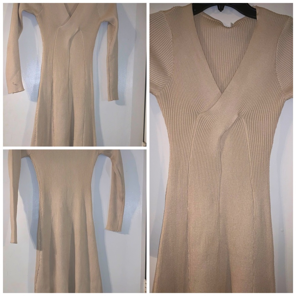 🟢🟢TAN LONG SLEEVE DRESS🟢🟢